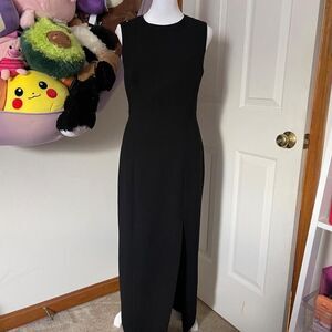 LIZ CLAIBORNE NIGHT BLACK OPEN-BACK EVENING DRESS